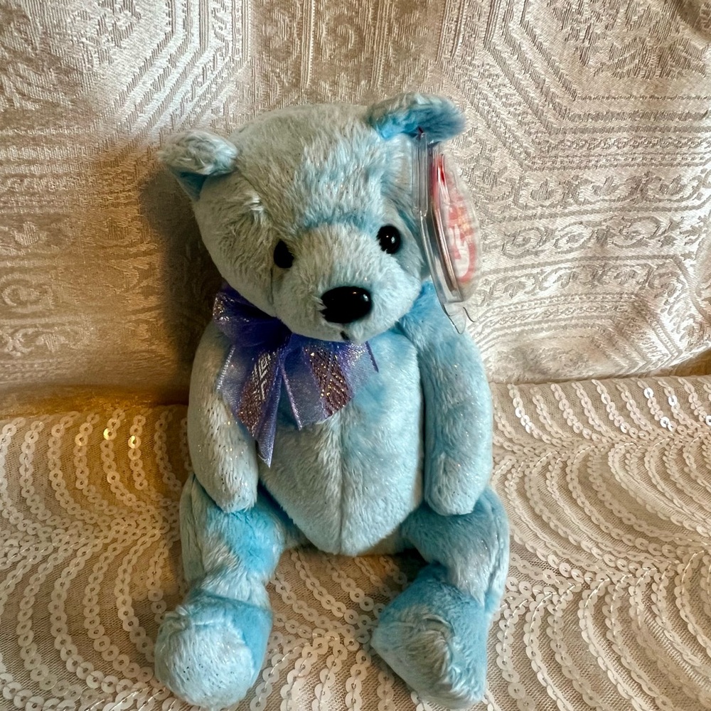 Ty Beanie Baby Lani Teddy Bear with Bow